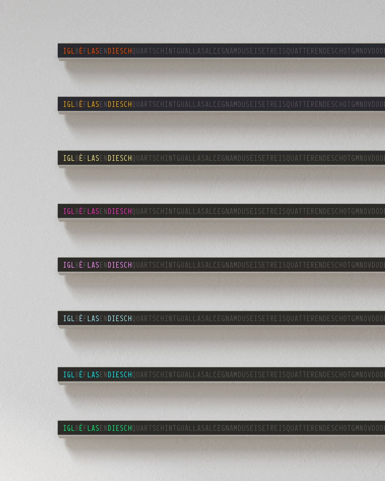 ZEITMETER Wortuhr Farben ZEITMETER Wortuhr Farben