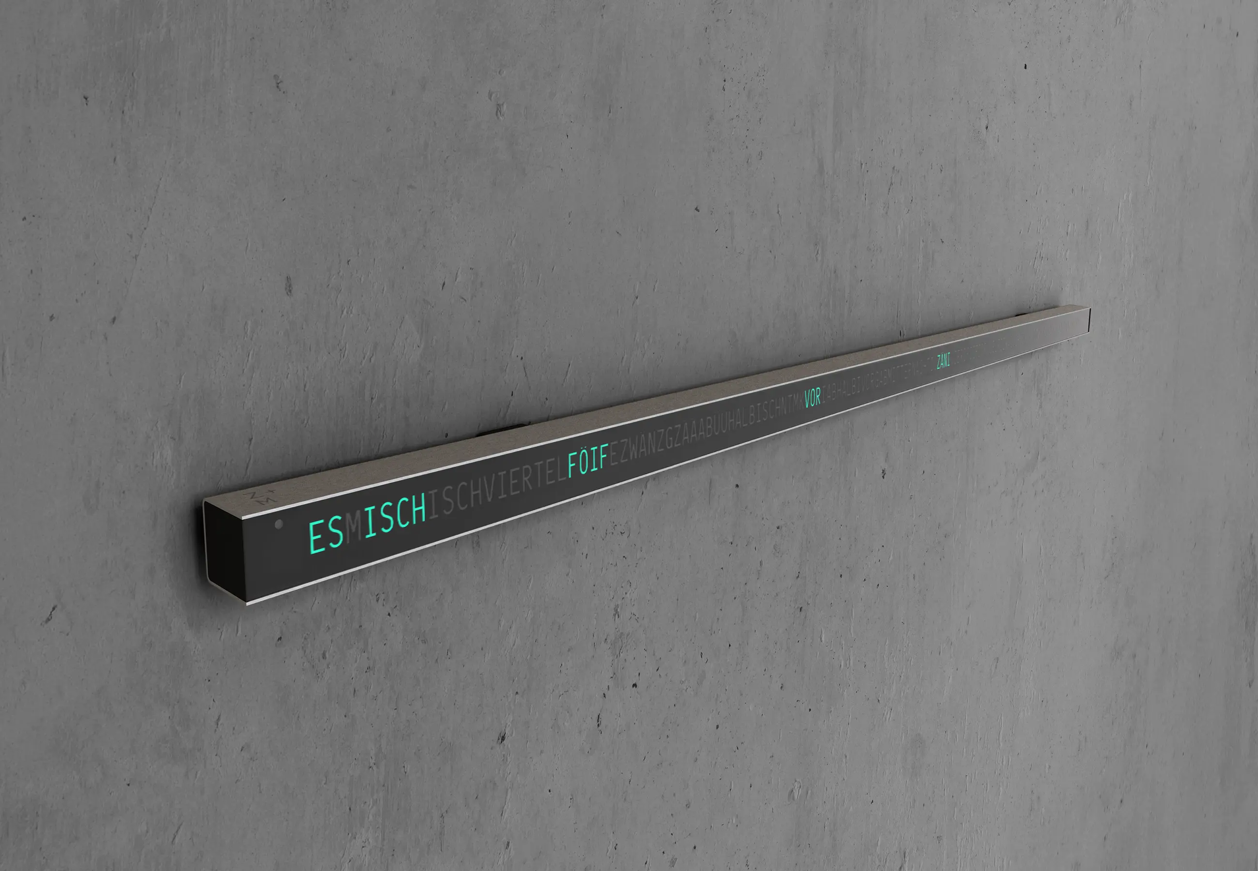 ZEITMETER Wortuhr Züritüütsch